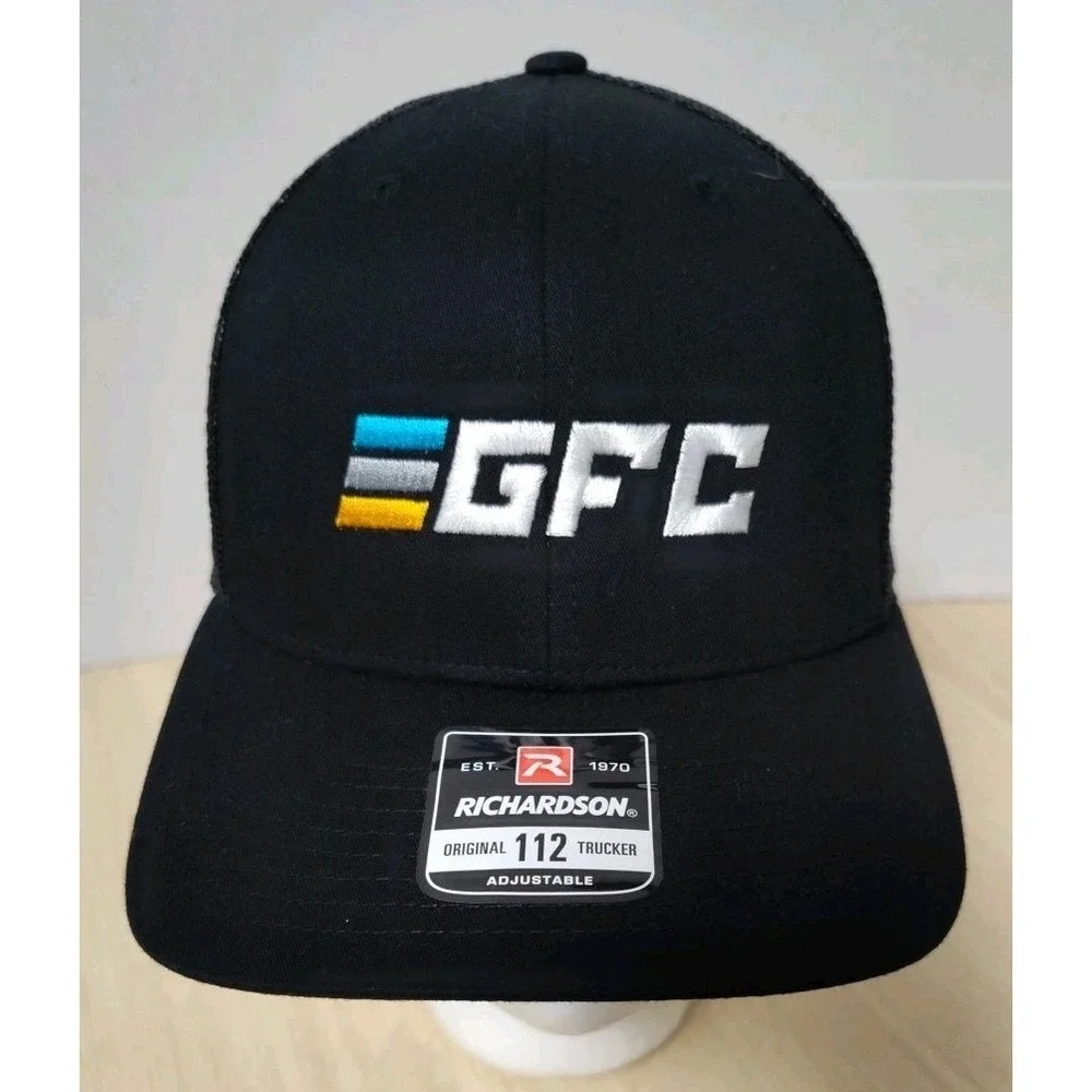 Go Fast Campers GFC Snapback Trucker Hat Black Richardson 112 Mesh Baseball Cap